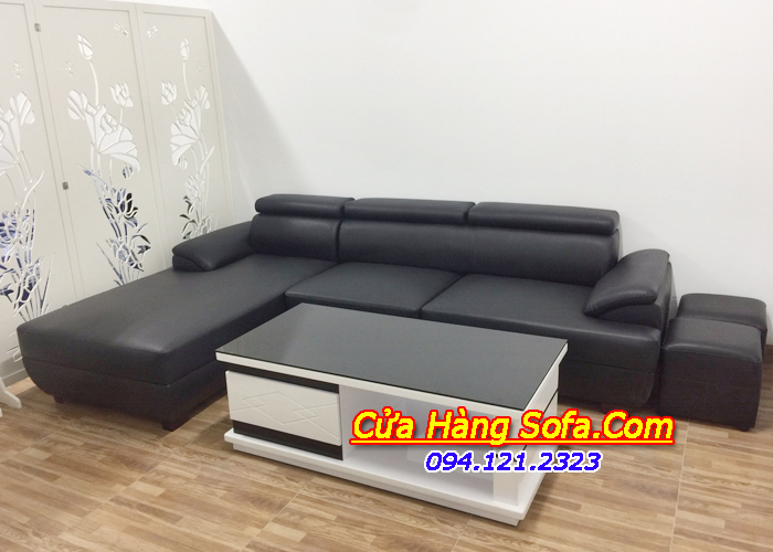 Mẫu ghế sofa da phòng khách hiện đại SFD093