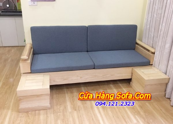 Ghế sofa gỗ sồi tự nhiên 100% SFG194 cho phòng khách nhỏ