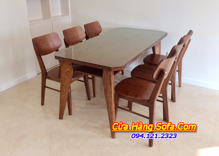 Bộ bàn ăn 6 ghế Mango hiện đại AmiA BA037