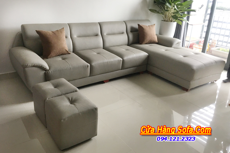 Mẫu ghế sofa dạng góc chữ L rất được ưa chuộng cho những gia đình ở chung cư