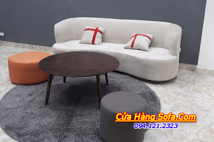 Bộ sofa văng nỉ trẻ trung màu trắng AmiA SFN 250