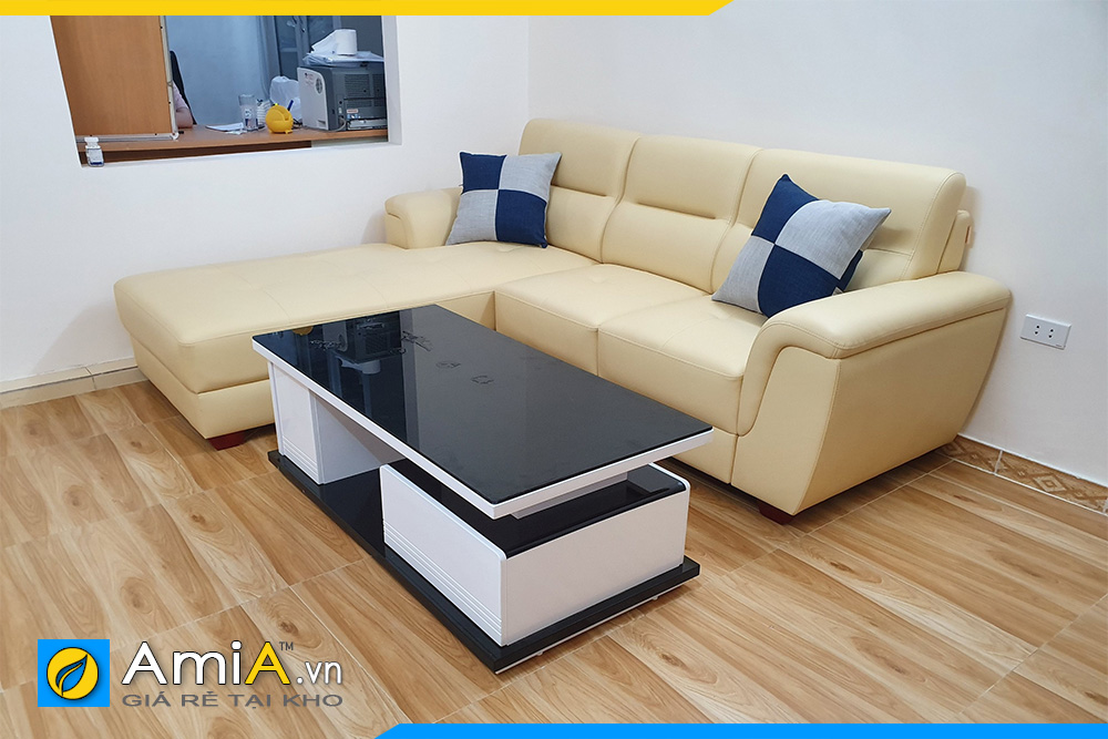 mẫu sofa phòng khách nhỏ góc chữ L amia 240