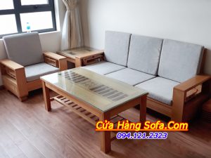Bộ ghế sofa gỗ phòng khách sang trọng SFG020a