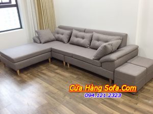 Ghế sofa góc nỉ hiện đại SFD162 cho phòng khách chung cư